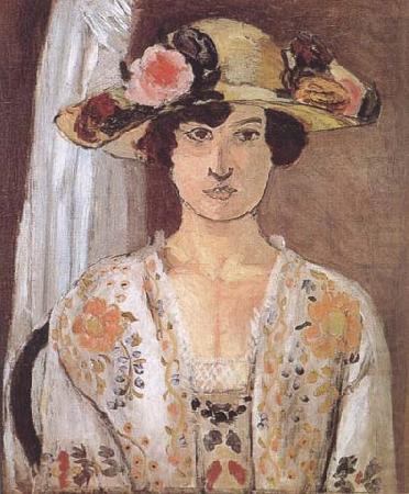 Henri Matisse Woman in a Flowered Hat (mk35) china oil painting image